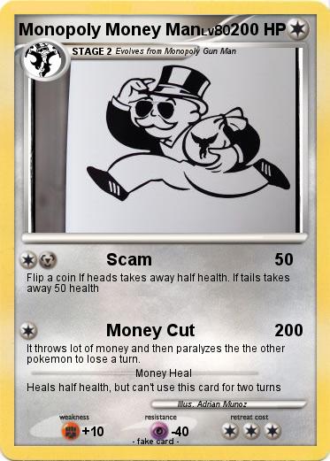 Pokemon Monopoly Money Man