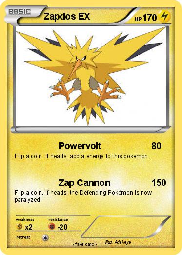 Pokemon Zapdos EX