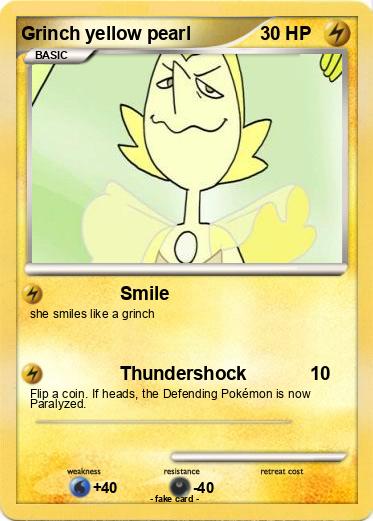 Pokemon Grinch yellow pearl