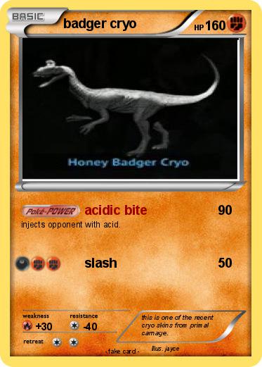 Pokemon badger cryo