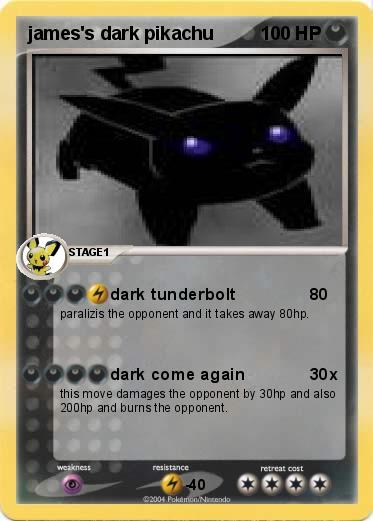 Pokemon james's dark pikachu