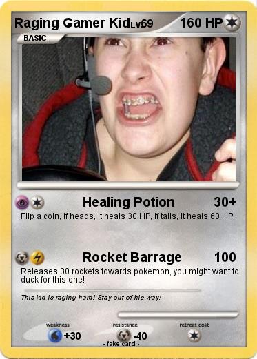 Pokemon Raging Gamer Kid
