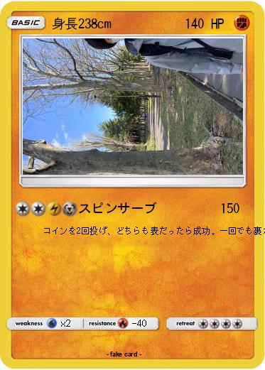 Pokemon 身長238cm