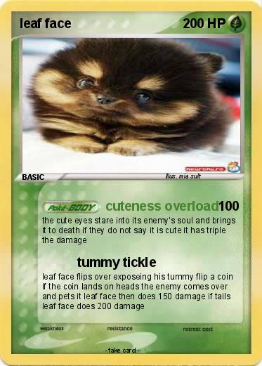 Pokemon leaf face