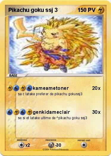 Pokemon Pikachu goku ssj 3