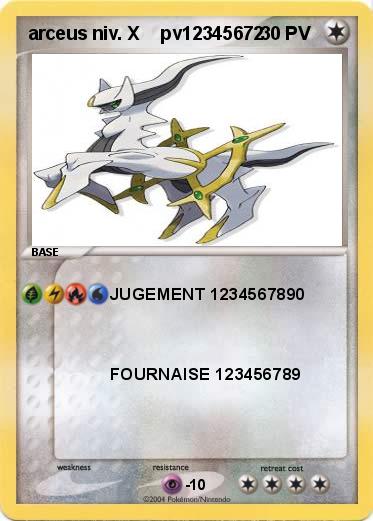 Pokemon arceus niv. X    pv12345672