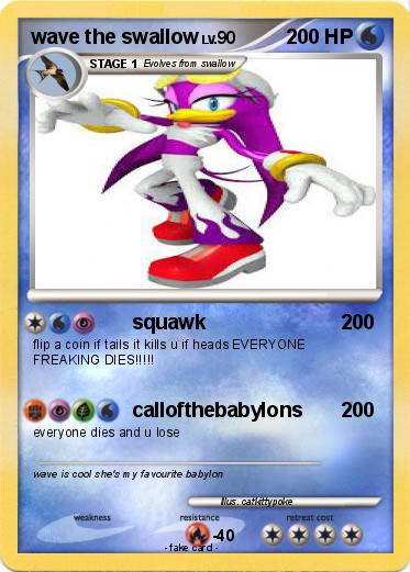 Pokemon wave the swallow