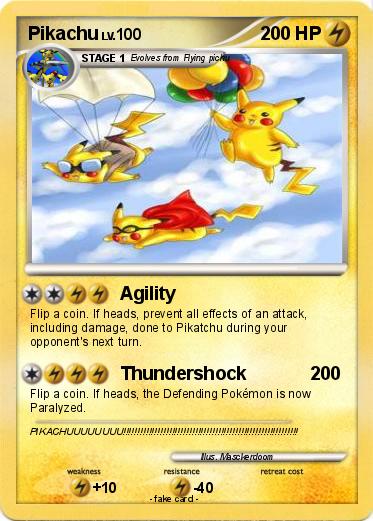 Pokemon Tri-flying Pikachu