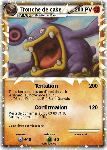 Pokemon Tronche de cake
