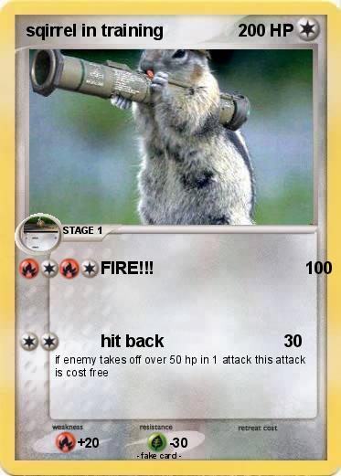 Pokemon sqirrel in training