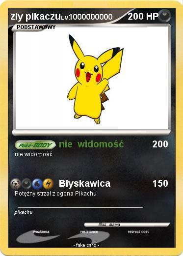 Pokemon zły pikaczu