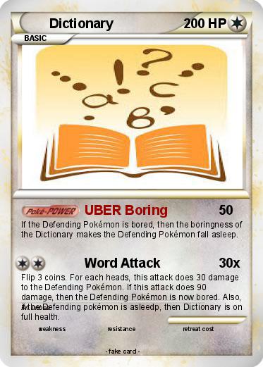 Pokemon Dictionary