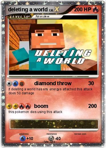 Pokemon deleting a world