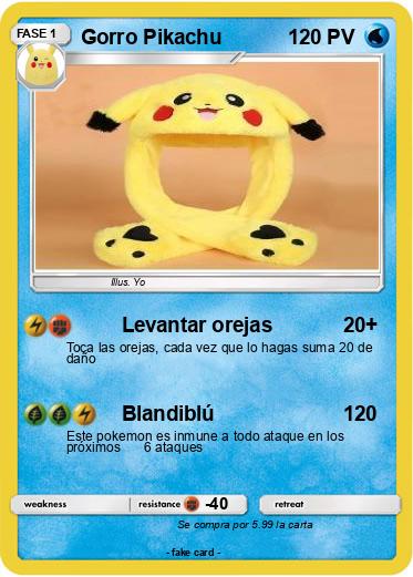 Pokemon Gorro Pikachu