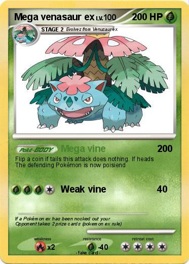 Pokemon Mega venasaur ex