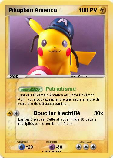 Pokemon Pikaptain America