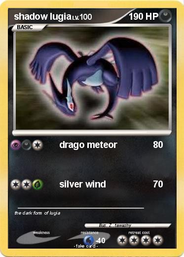 Pokemon shadow lugia