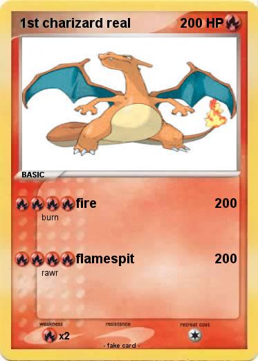 Pokemon 1st charizard real