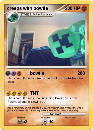 Pokemon creeps with bowtie