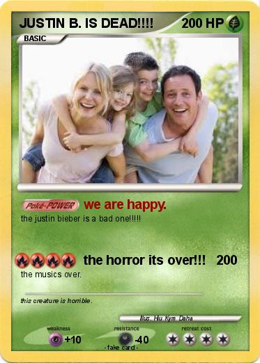 Pokemon JUSTIN B. IS DEAD!!!!