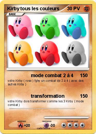 Pokemon Kirby tous les couleurs