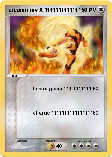 Pokemon arcanin niv X 111111111111