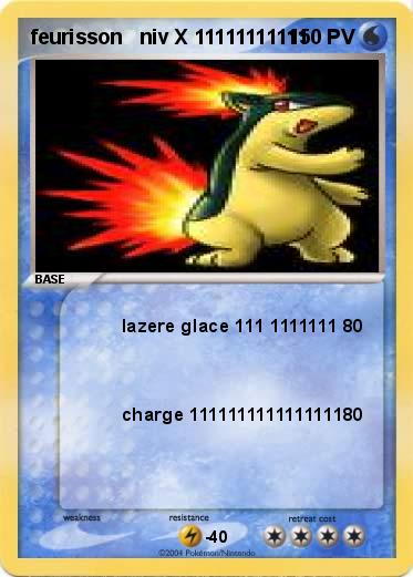 Pokemon feurisson   niv X 11111111111