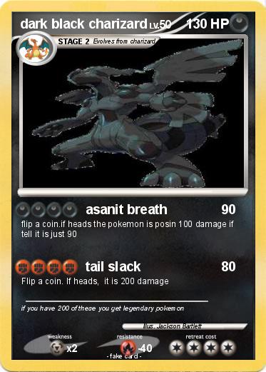 Pokemon dark black charizard