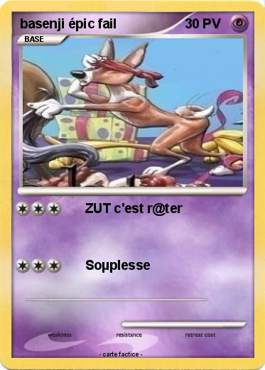 Pokemon basenji épic fail