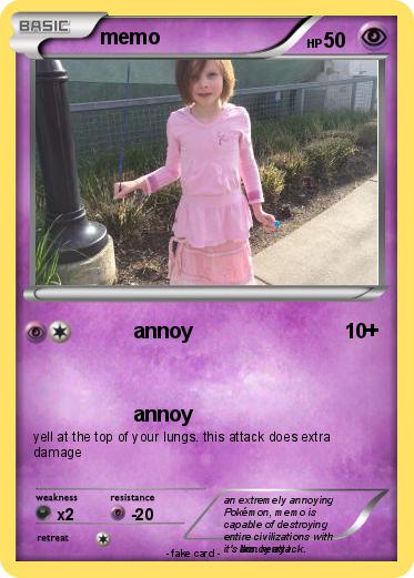 Pokemon memo