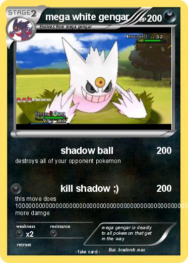 Pokemon mega white gengar