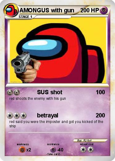 Pokemon AMONGUS with gun