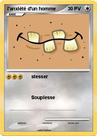 Pokemon l'anxiété d'un homme
