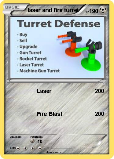 Pokemon laser and fire turret