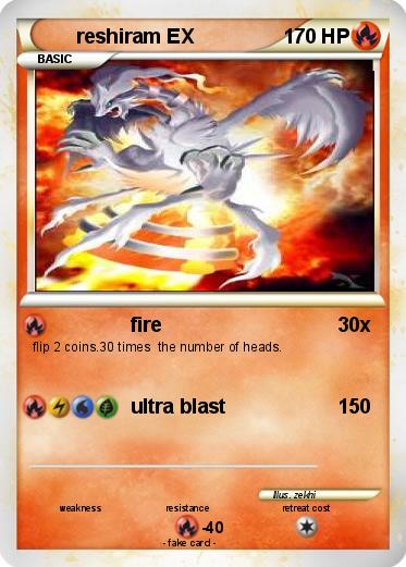 Pokemon reshiram EX