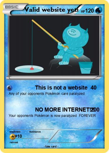 Pokemon Valid website yeti