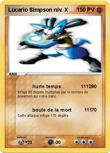 Pokemon Lucario Simpson niv. X                                                       
