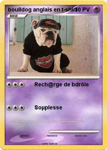 Pokemon boulldog anglais en t-shirt
