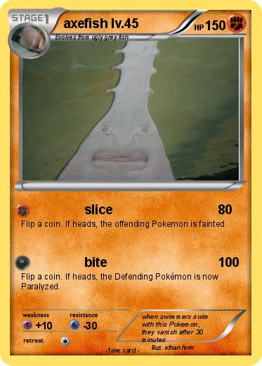 Pokemon axefish lv.45