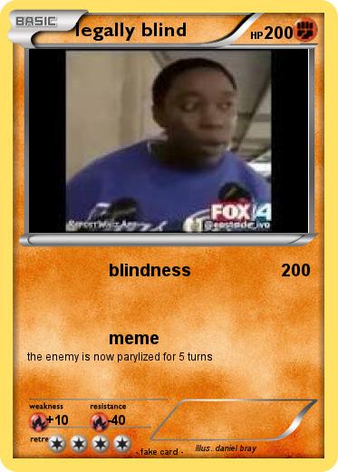 Pokemon legally blind