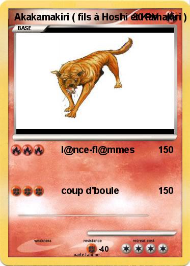 Pokemon Akakamakiri ( fils à Hoshi et Kamakiri )