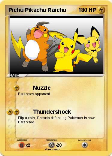 Pokemon Pichu Pikachu Raichu