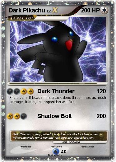 Pokemon Dark Pikachu
