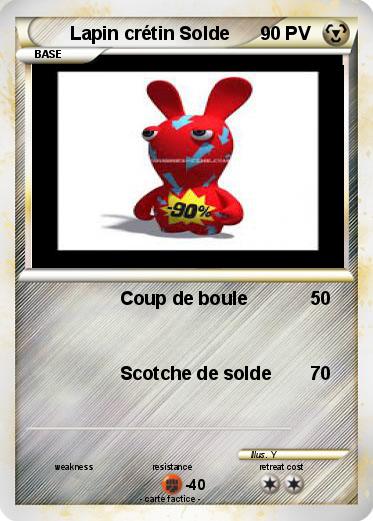 Pokemon Lapin crétin Solde
