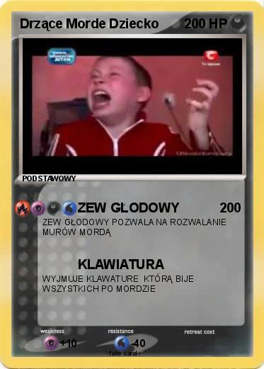 Pokemon Drzące Morde Dziecko