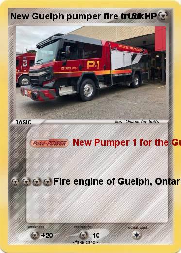 Pokemon New Guelph pumper fire truck