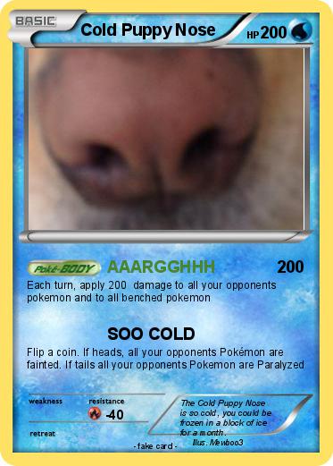 Pokemon Cold Puppy Nose