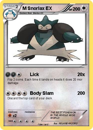 Pokemon M Snorlax EX