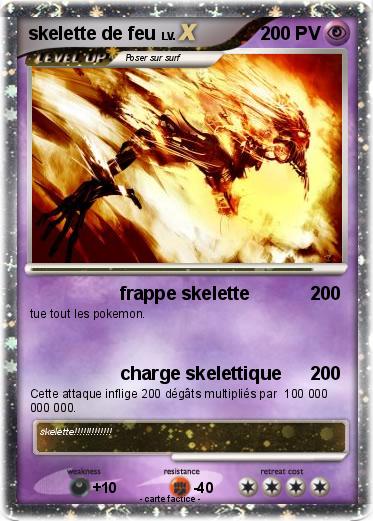 Pokemon skelette de feu