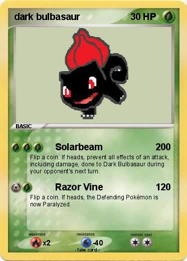 Pokemon dark bulbasaur